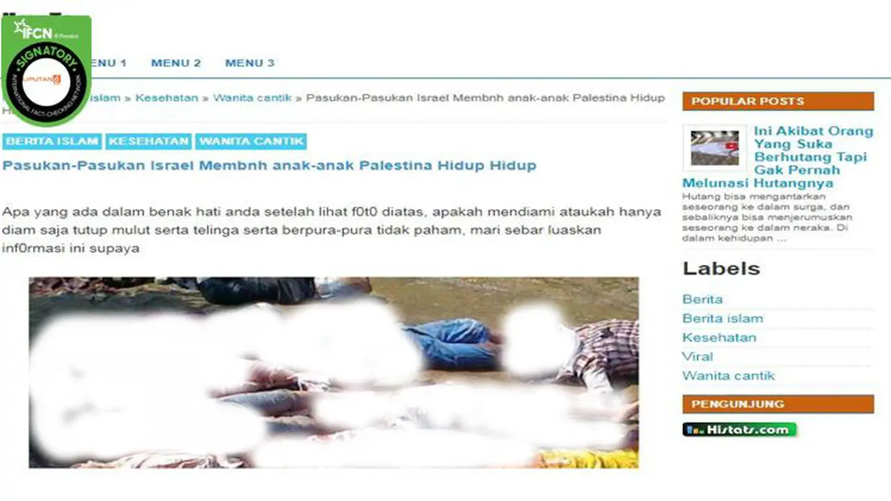 Cek Fakta: Gambar Tangkapan Layar Berita Tentang Korban Perang