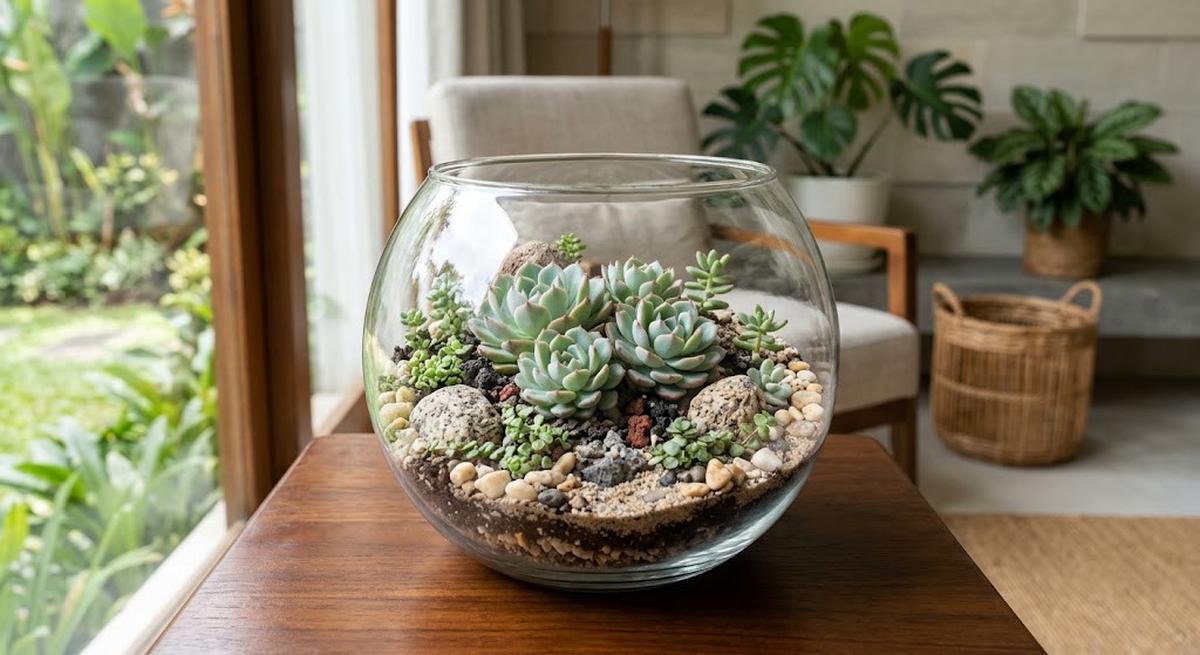 Tanaman Hias Berdaun Kecil yang Cocok untuk Terarium Terbuka