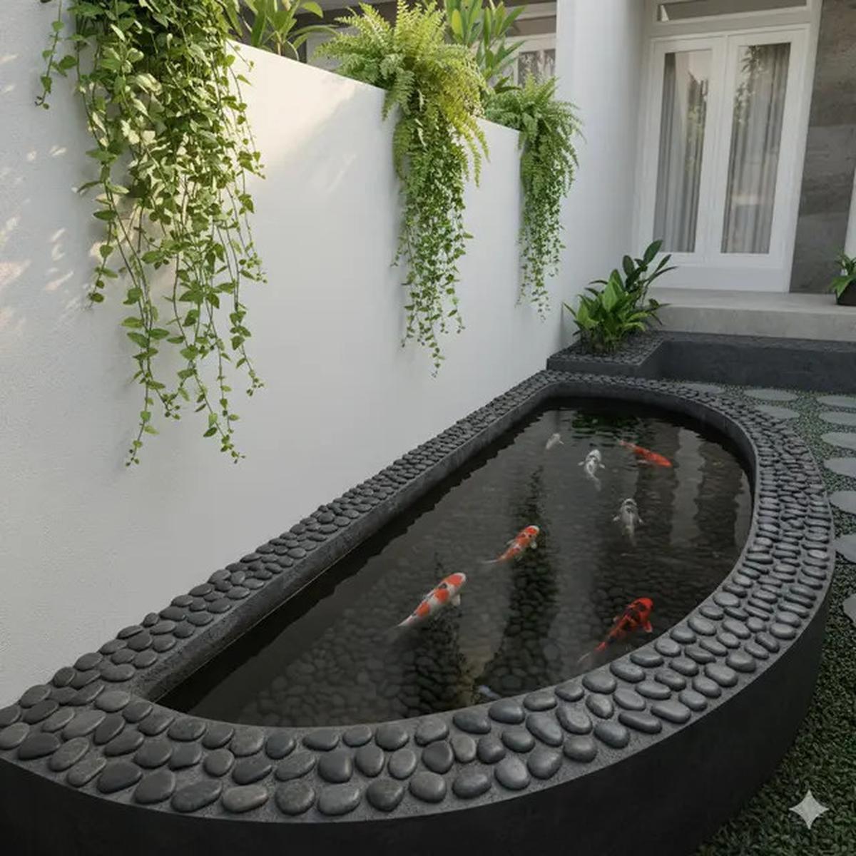 10 Model Kolam Ikan Mini untuk Taman Sempit, Pojokan Rumah Jadi Adem