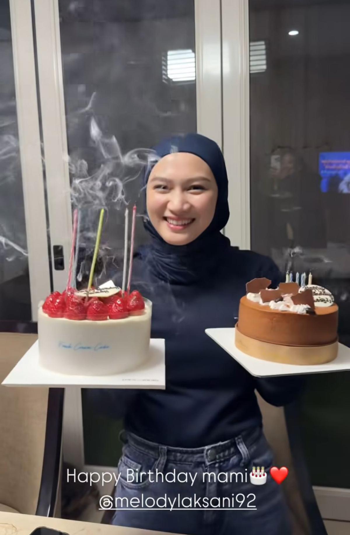Haruka Memberi Kejutan Manis di Ulang Tahun Melody, Ditambah Parsel dari Irish Bella