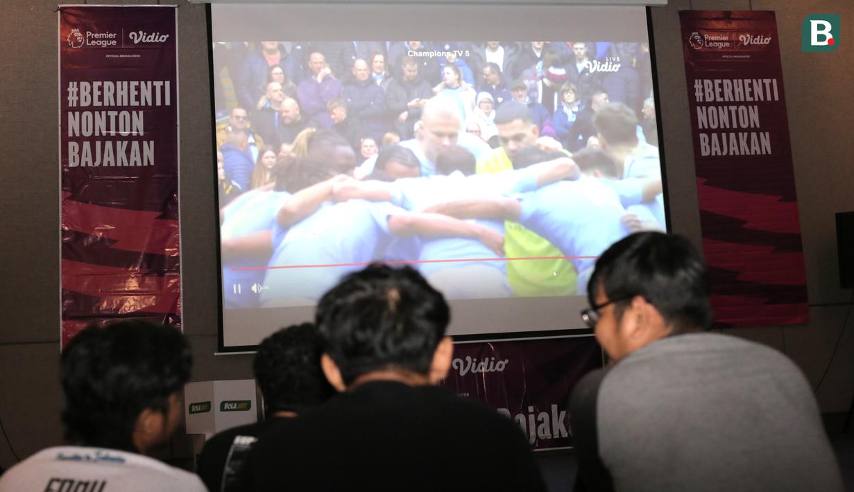 Roaring Night kali ini menggelar nonton bareng (nobar) antara Manchester City melawan Everton di Ibis Styles Tanah Abang, Jakarta Pusat, pada Sabtu (10/2/2024) malam WIB. (Bola.com/Abdul Aziz)