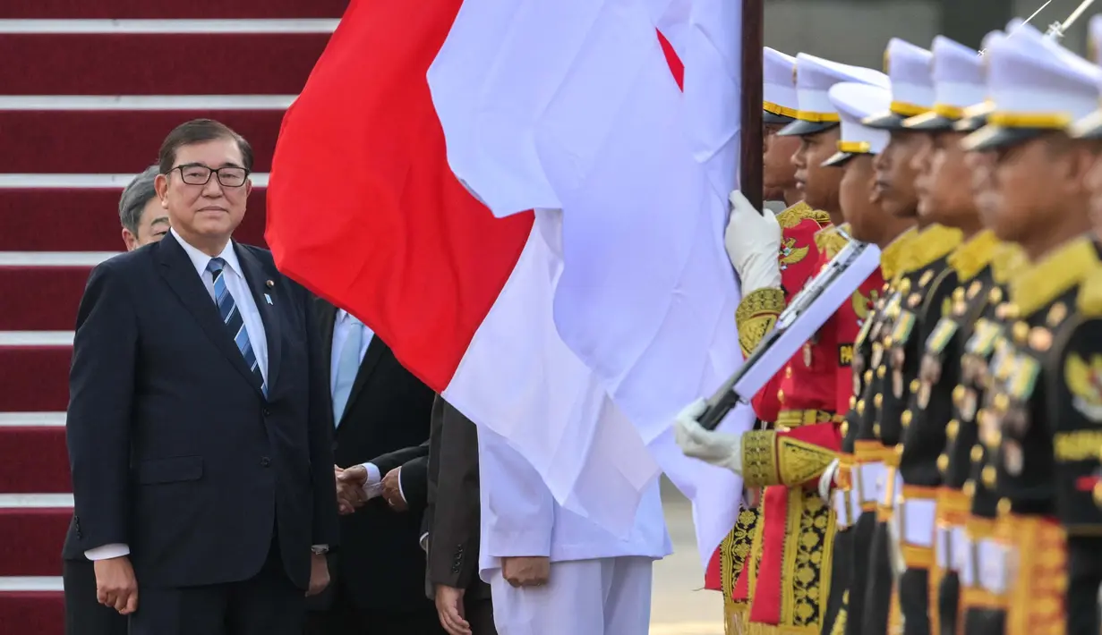 Perdana Menteri Jepang Shigeru Ishiba dijadwalkan akan bertemu Presiden Prabowo Subianto di Istana Kepresidenan Bogor, Jawa Barat, Sabtu (11/1/2025). (BAY ISMOYO/AFP)
