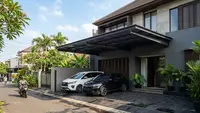 6 Model Kanopi Carport Tanpa Banyak Tiang, Bikin Area Parkir Lebih Lapang