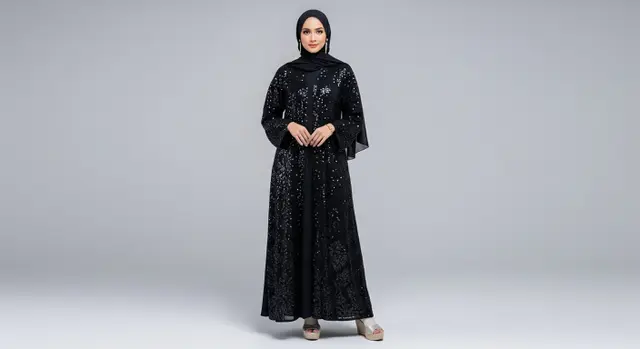 3. Abaya Berpayet Glamor