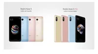 Redmi 5 Plus yang meluncur di Indonesia dan Redmi Note 5 Pro yang dirilis di India (Sumber: Gizmochina)