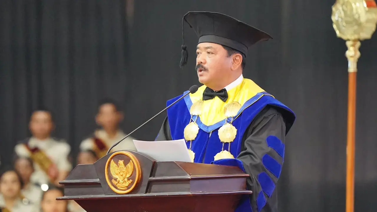 Menteri Agraria dan Tata Ruang/Badan Pertanahan Nasional (ATR/BPN) menghadiri acara wisuda Program Studi Diploma IV Pertanahan dan Program Studi Pengukuran dan Kadastral, Jumat 8 September 2023 (Istimewa)