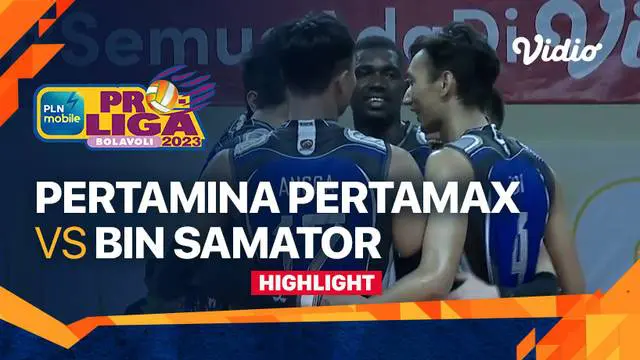 Berita video highlights pertandingan PLN Mobile Proliga 2023 antara Jakarta Pertamina Pertamax melawan Surabaya BIN Samator, Sabtu (18/2/2022) siang hari WIB.