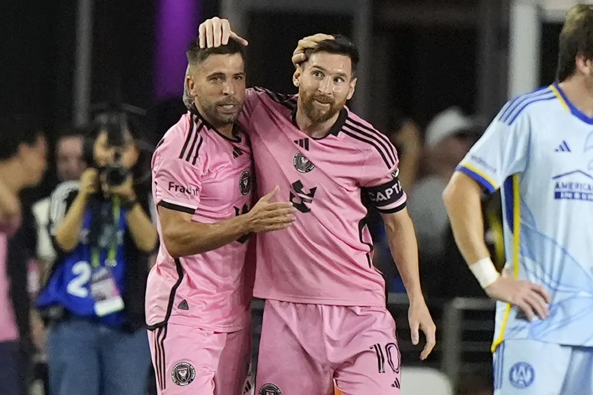 Foto: Suarez Cetak Gol, Messi Assist, dan Jordi Alba Bawa Inter Miami Menang atas Atlanta United di MLS Amerika