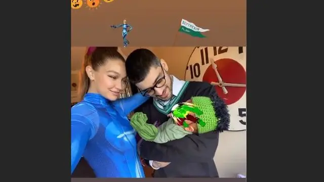 Gigi Hadid dan Zayn Malik Rayakan Halloween Perdana Sebagai Orangtua, Kostum Sang Putri Tak Biasa