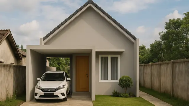 Model Rumah Minimalis di Kampung Ukuran 6x15m