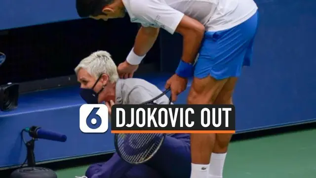 Petenis Novak Djokovic mengalami nasib malang. Pukulannya kala jeda pertandingan mengenai seorang hakim garis hingga membuatnya dinyatakan kalah dalam pertandingan.