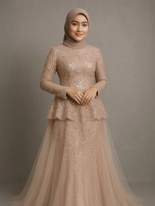7 Model Kebaya Brokat Full Payet, Tampil Glamor dan Anggun