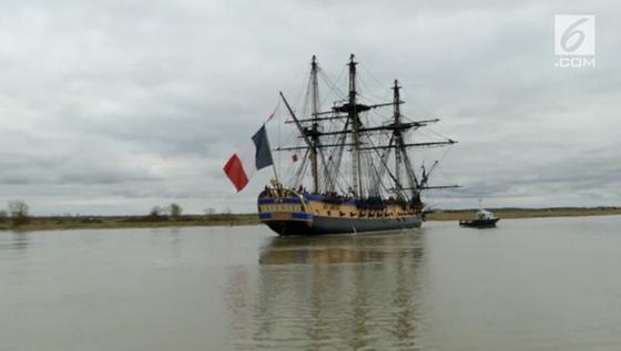 VIDEO: Hermione, Replika Kapal Prancis Tahun 1870