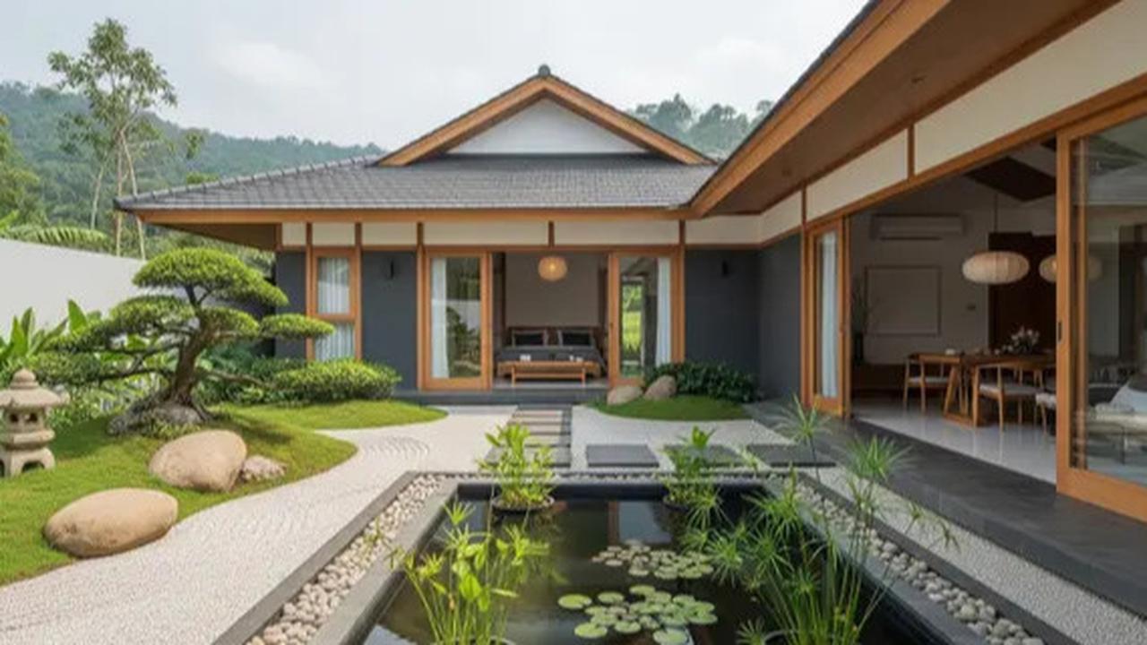 8 Rumah Sederhana tapi Mewah Bergaya Japandi dengan Taman Mini, Tren Hunian Keluarga Muda 2025