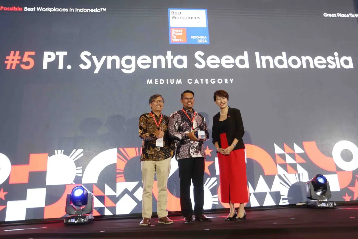 Syngenta Seed Indonesia menerima penghargaan Best Workplaces 2024 dari Great Place To Work.