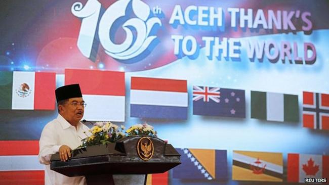 Peringatan 10 Tahun Tsunami Aceh dipimpin Bapak Jusuf kalla | Photo: Copyright bbc.com