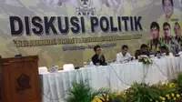 Angkatan Muda Partai Golkar (AMPG) menggelar diskusi bertema Digital Demokrasi, Generasi Y, dan Perubahan Strategi Pemenangan Pemilu. (Liputan6.com/Devira Prastiwi)