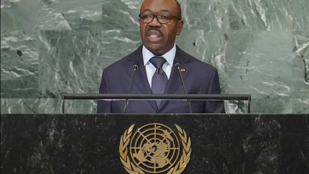 Presiden Gabon Ali Bongo Ondimba di PBB pada 2022.