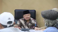 Anggota Komisi IV Fraksi PKB Muhtarom saat menerima audiensi dari perwakilan Peternak Rakyat Indonesia (PARI) Cianjur. (Ist)