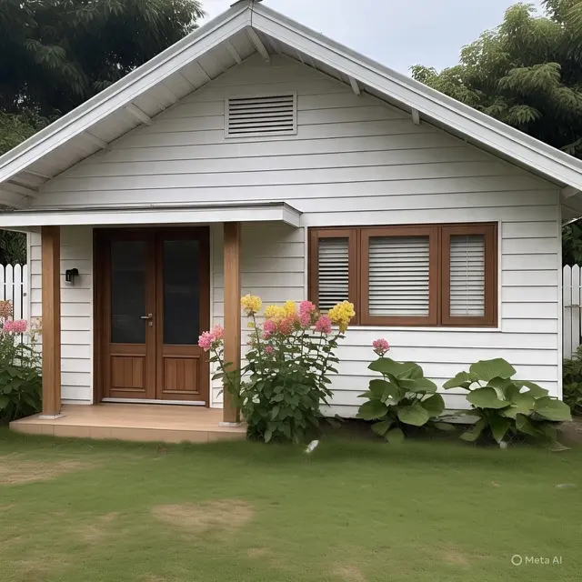 Rumah Kayu Putih. (Liputan6.com/MetaAI)