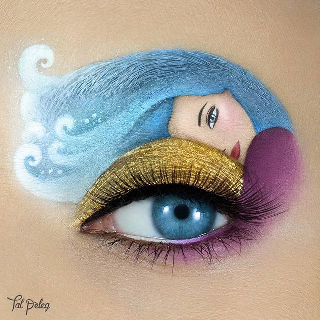 Kelopak Mata Jadi Media Lukis (sumber: instagram/tal_peleg)