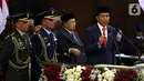 Joko Widodo atau Jokowi memberikan pidato perdana usai dilantik menjadi Presiden RI periode 2019-2024 di Gedung Nusantara, Jakarta, Minggu (20/10/2019). Jokowi dan Ma'ruf Amin resmi dilantik sebagai Presiden dan Wakil Presiden RI periode 2019-2024. (Liputan6.com/JohanTallo)