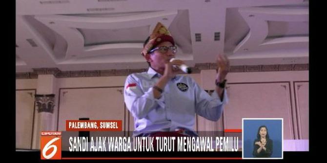 Kampanye di Palembang, Sandiaga Janji Tingkatkan Ekspor Bahan Pangan