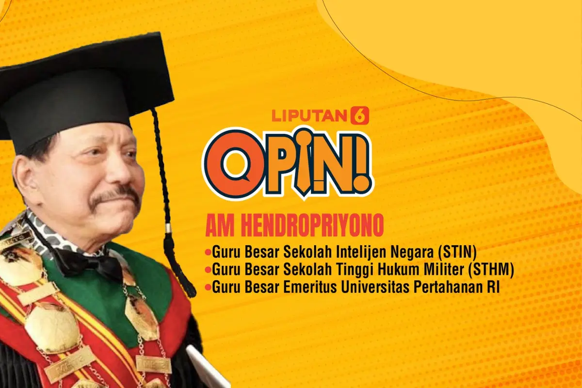 AM Hendropriyono, Ketua Senat Dewan Guru Besar Sekolah Tinggi Hukum Militer, Guru Besar Sekolah Tinggi Intelijen Negara dan Profesor (Emeritus) Universitas Pertahanan Indonesia. (Liputan6.com/Abdillah)