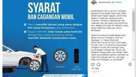 Syarat ban cadangan mobil (kemenhub151)