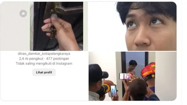 Viral Pria Terkunci di Kamar Mandi Rumahnya Diselamatkan Petugas Damkar dengan Personel Lengkap Plus Mobil Dishub.