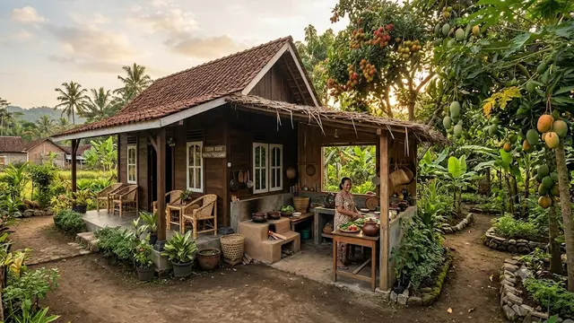 9 Desain Rumah Pedesaan dengan Kebun Buah di Sudut Lahan, Harmoni Alami