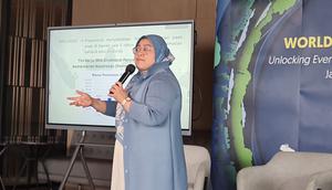 dr. Kanya Ayu Paramastri  dalam kegiatan Media Session World Pneumonia Day 2025 dengan tema “Unlocking Every Breath: Together Against Pneumonia”, Jakarta Pusat, Senin (10/11/2025).