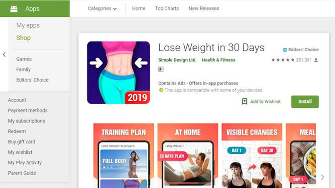Lose Weight In 30 Days. (Doc: Google Play)