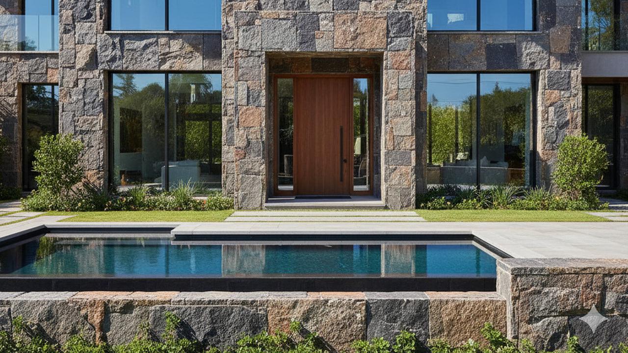 Model Fasad Batu Alam Granite
