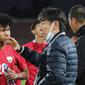 Pelatih Timnas Indonesia, Shin Tae-yong, mengaku akan terus melakukan evaluasi terhadap kinerja pemainnya meski berhasil meraih kemenangan 2-1 atas Tajikistan pada laga uji coba. (dok. PSSI)
