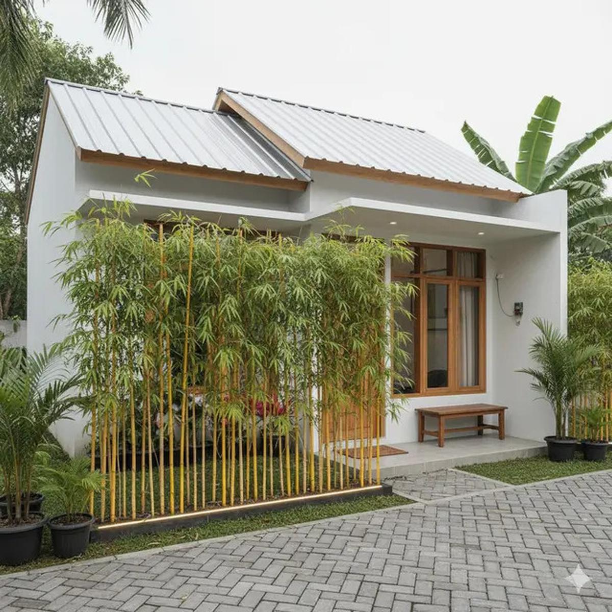 7 Model Rumah Kecil Tapi Luas dengan Pagar Tanaman Hijau, Solusi Hunian Asri dan Nyaman di Lahan Terbatas