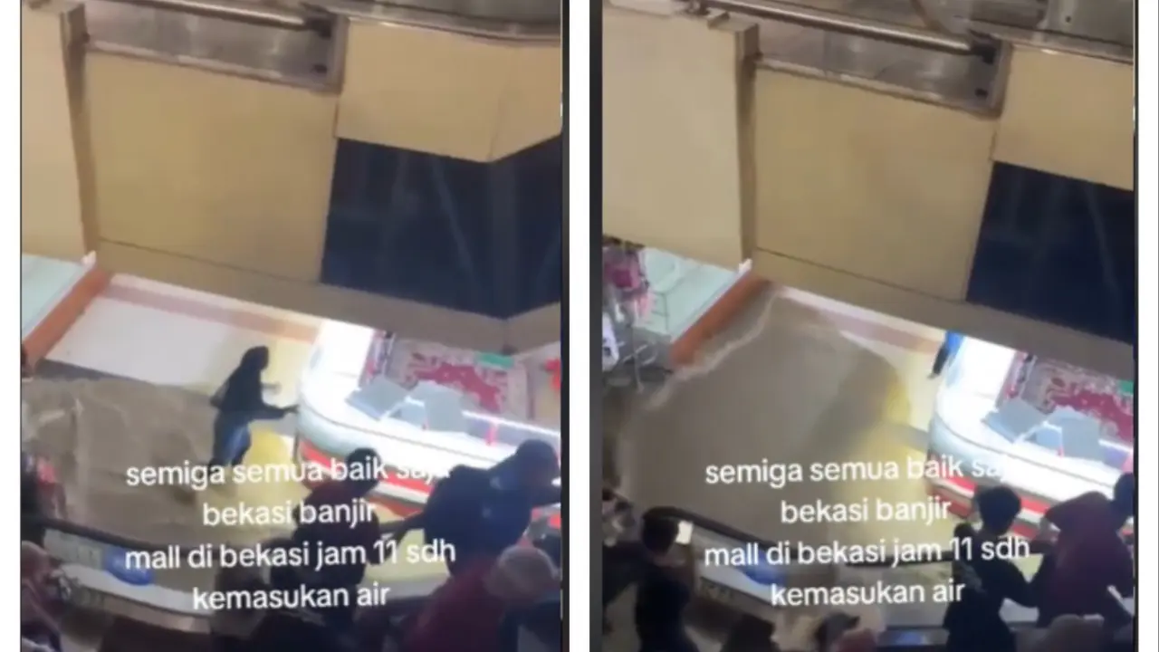 Mall Mega Bekasi Ikut Terendam Banjir Viral di Media Sosial/ TikTok @anto.rich