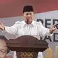 Ketua Umum Partai Gerindra Prabowo Subianto memberikan pidato saat meresmikan Kantor Badan Pemenangan Presiden Partai Gerindra di Jalan Letjen S Parman, Jakarta, Sabtu (7/1/2023). Prabowo berpesan kepada para kader untuk bekerja keras menghadapi Pemilihan Umum (Pemilu) 2024 yang akan digelar pada 14 Februari 2024 atau tinggal satu tahun lagi. (Liputan6.com/Faizal Fanani)