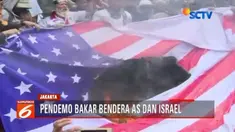 Ratusan massa kembali menggelar aksi solidaritas untuk Palestina di depan Kedutaan Besar (Kedubes) Amerika Serikat (AS) di Jakarta.
