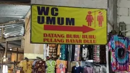 Datang buru-buru, pulang bayar dulu. Jangan lupa (Source: IST)