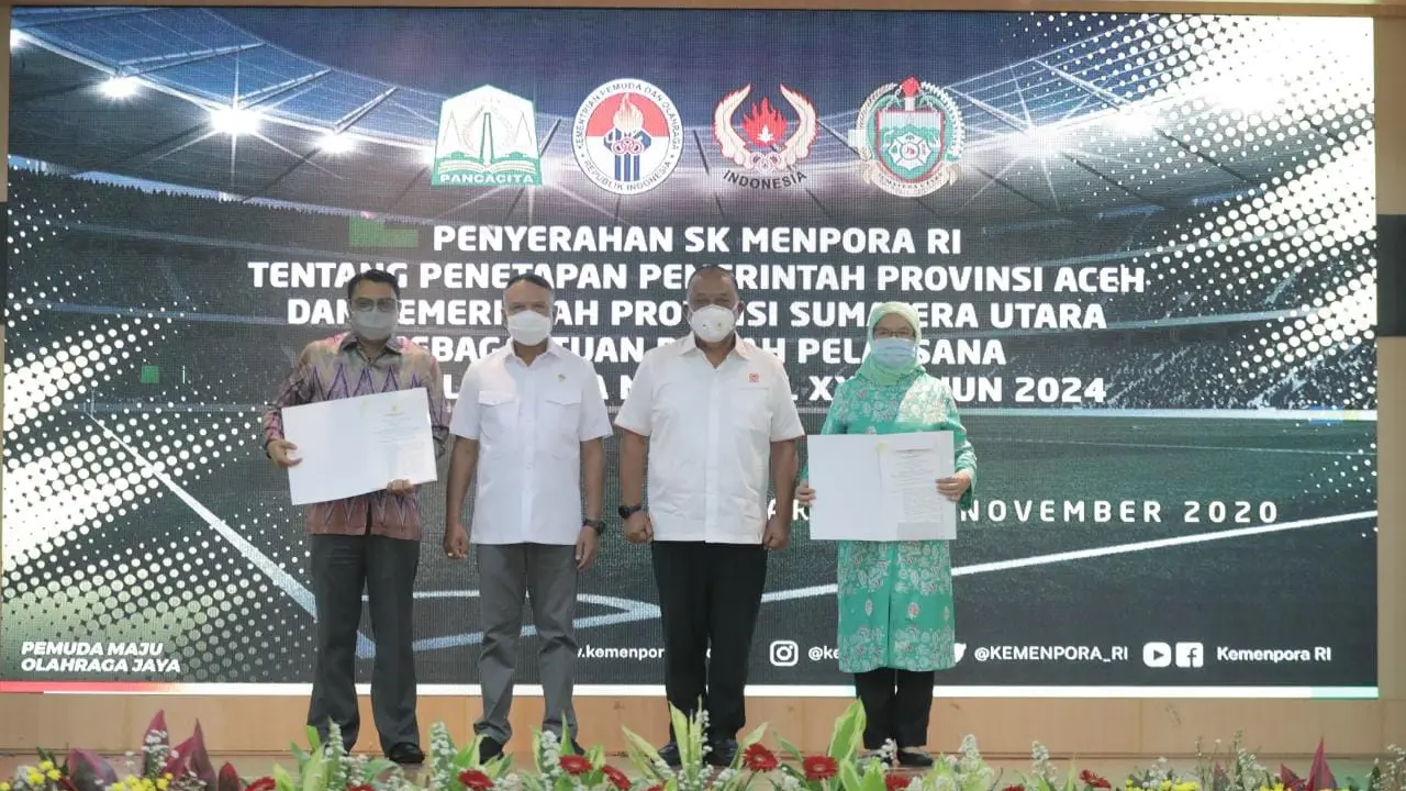 Menpora Zainudin Amali resmikan Aceh dan Sumatera Utara sebagai tuan rumah bersama PON 2024.