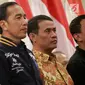 Capres nomor 01 Joko Widodo menghadiri acara silaturahmi dengan relawan dan Tim Kampanye Daerah di Gorontalo, Kamis (28/2). Acara dihadiri para caleg daerah dari partai pendukung pasangan Jokowi-Ma'ruf dan para relawan. (Liputan6.com/Arfandi Ibrahim)