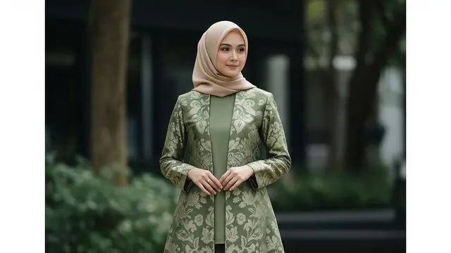 Warna Gamis Blazer Brokat yang Cocok untuk Tema Acara 2025 (Image by Gemini AI)