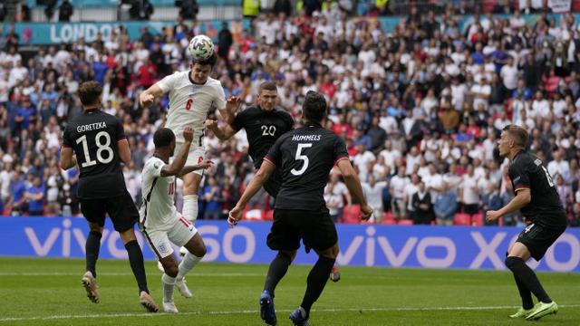 Foto Piala Eropa: Jerman Tak Berdaya, Inggris ke Perempat Final Euro 2020 Berkat Gol Sterling dan Harry Kane