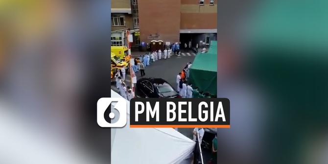 VIDEO: Tenaga Medis Protes, Buang Muka Saat PM Belgia Datang