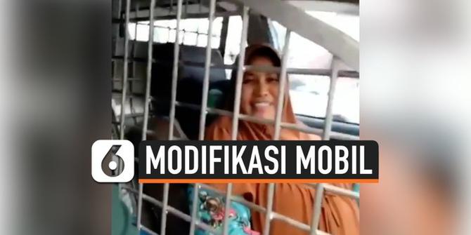 VIDEO : Hindari Begal, Driver Online Ini Pasang Kerangkeng Besi di Jok Supir