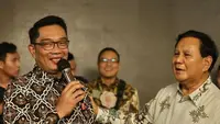 Mantan Gubernur Jawa Barat (Jabar) Ridwan Kamil bersama Calon Presiden (Capres) Koalisi Indonesia Maju (KIM) Prabowo Subianto. (Dok. Istimewa)