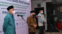 Wapres Maruf Amin dalam acara Korporatisasi Pertanian Dalam Mendukung Ekosistem Halal Value Chain Berbasis Koperasi Pondok Pesantren (Kopontren) di Ponpes Al-Ittifaq, Kabupaten Bandung, Selasa (22/3/2022).