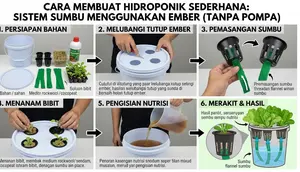 9 Cara Membuat Hidroponik Sederhana Tanpa Pompa, Tak Perlu Peralatan Rumit
