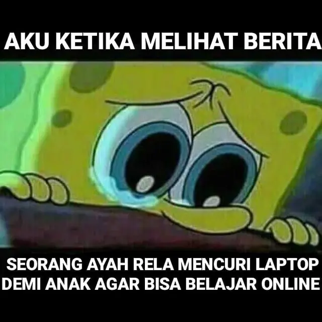 7 Meme Siswa Jalani Sekolah Online Ini Bikin Ngelus Dada